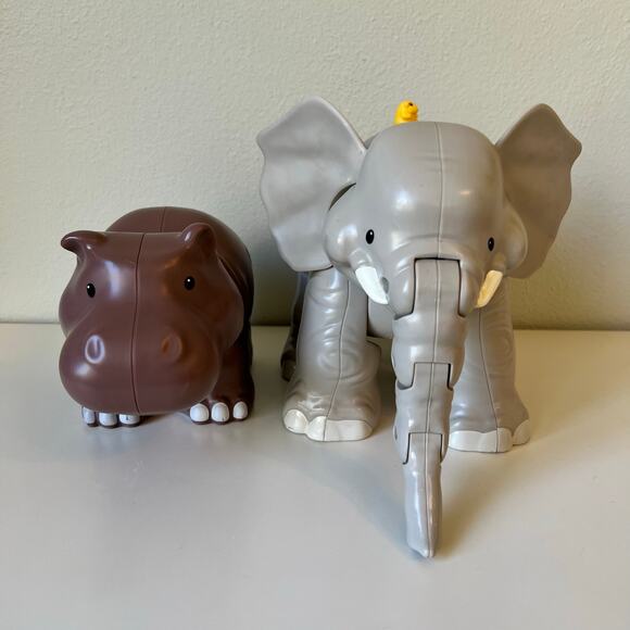 Fisher-Price Big Zoo Elephant and Hippo Interactive Toy Lot Working - Picture 4 of 8